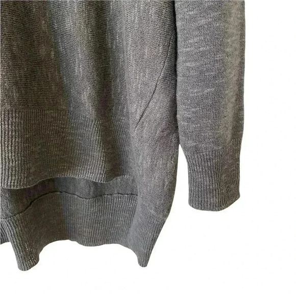 Eileen Fisher Gray Sweater XS Linen Blend Space Dye Crewneck Long Sleeves - Picture 5 of 9